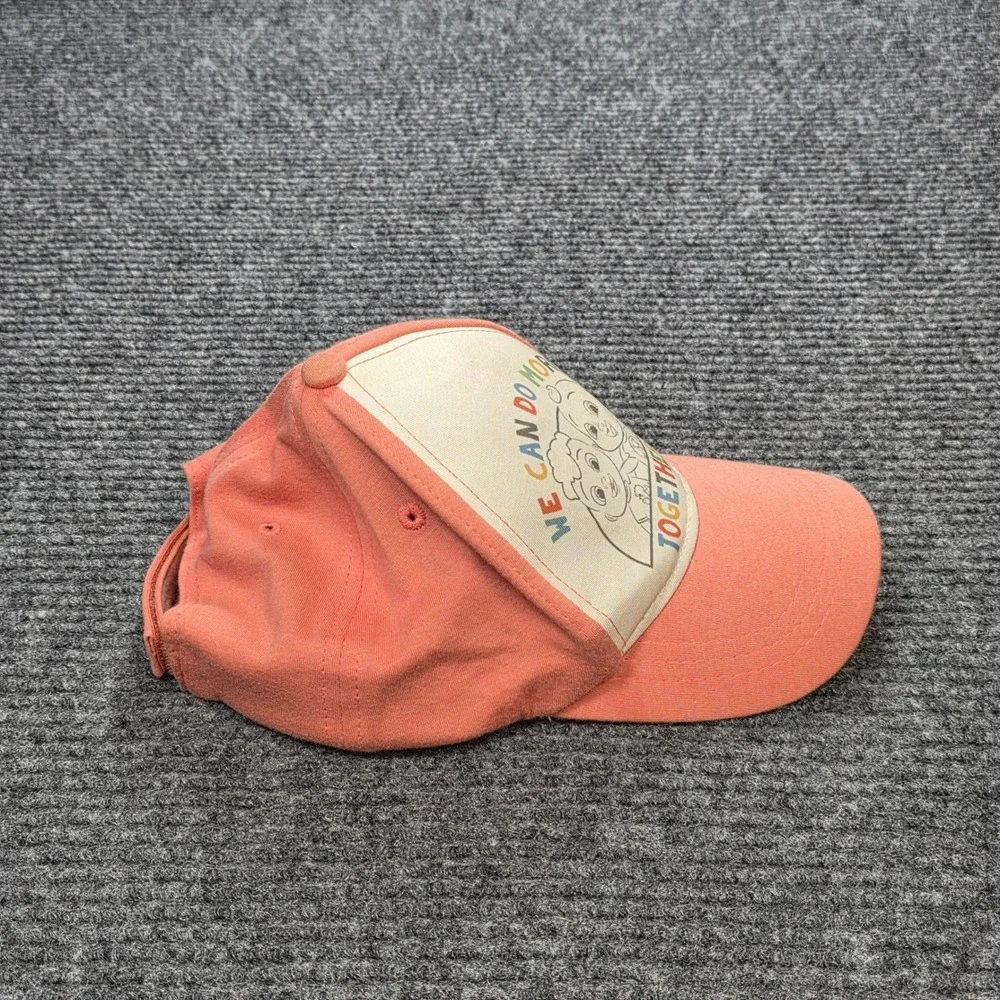 Cocomelon Baseball Cap Kids OSFM Coral Cream We Can Do More Together Print